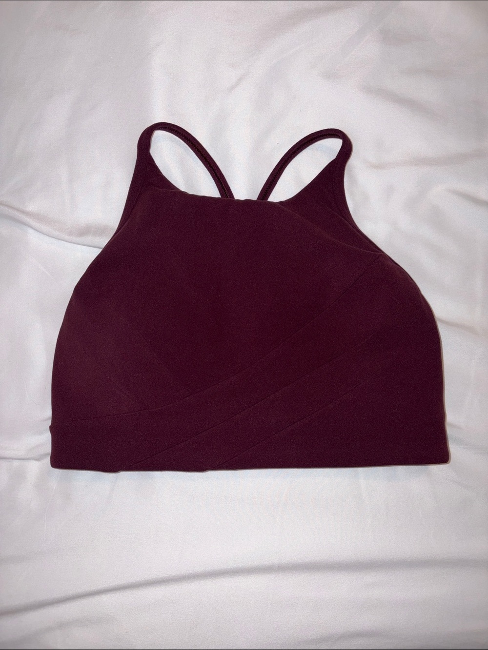 Women's lululemon High-Neck sports bra in Deep Burgundy